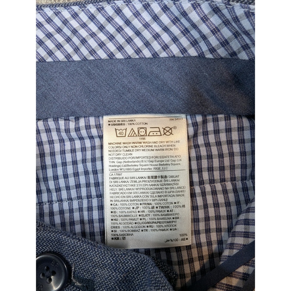 NWT Banana Republic Pants Mens 33x34 Blue Chino Kentfield Slim Fit Cotton Casual - Picture 11 of 11